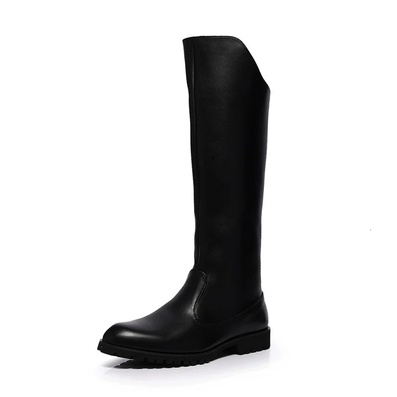 Men Horse Riding Boots  / Microfiber Leather Equestrian  Boots @ ghoddosh.com