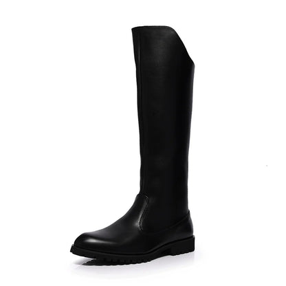 Men Horse Riding Boots  / Microfiber Leather Equestrian  Boots @ ghoddosh.com