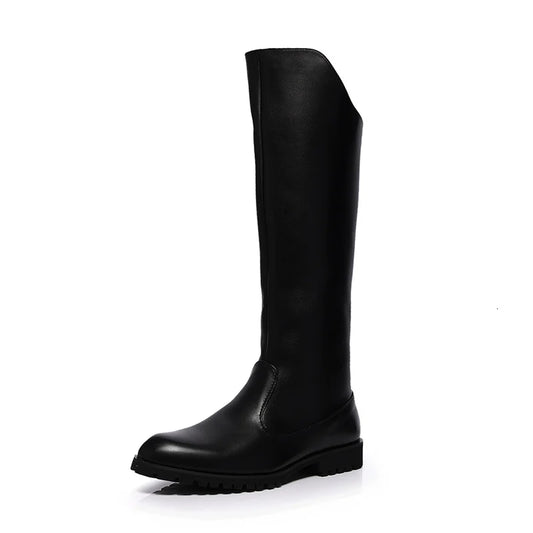 Men Horse Riding Boots  / Microfiber Leather Equestrian  Boots @ ghoddosh.com