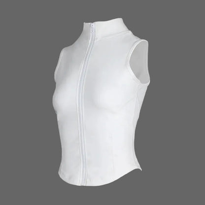 Women's High-Neck Zip-Up Equestrian Vest | Sleeveless Riding & Training Top @ ghoddosh.com