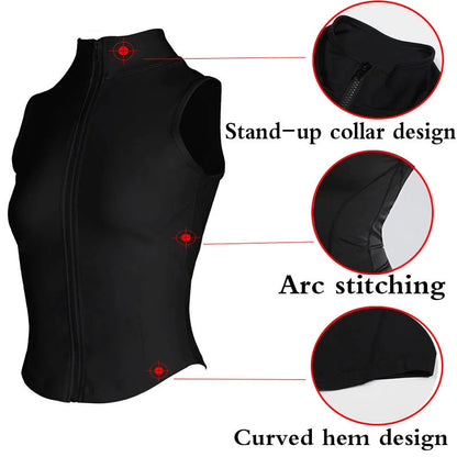 Women's High-Neck Zip-Up Equestrian Vest | Sleeveless Riding & Training Top @ ghoddosh.com