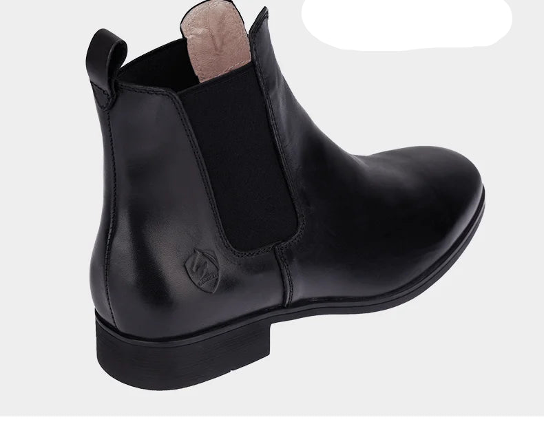 Cowhide Chelsea-Style Riding Boots – Real Leather Ankle Boots for Equestrian & Everyday Wear