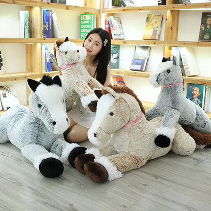 High Quality 90 - 120CM Horse Plush Toys / Stuffed Animal Horsey Gifts