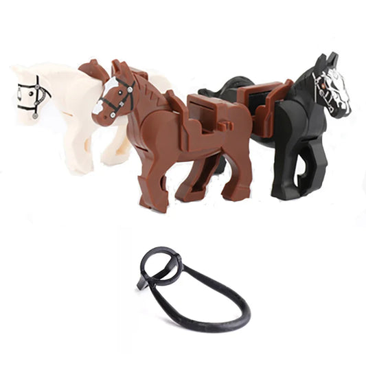Horse Widened Saddle Armor compatible With Soldiers Figures Castle Battlefield Scene Accessories Toys