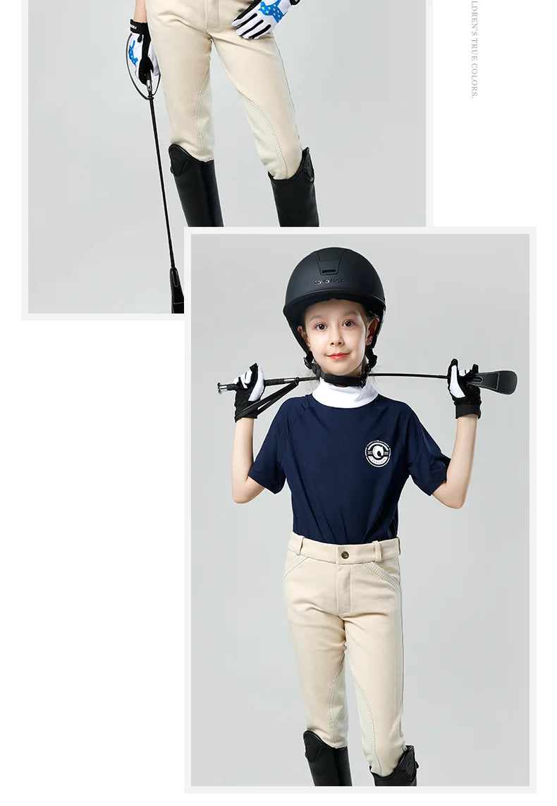 children's breeches, children's riding pants, stretchy, soft and breathable Children's riding equipmen