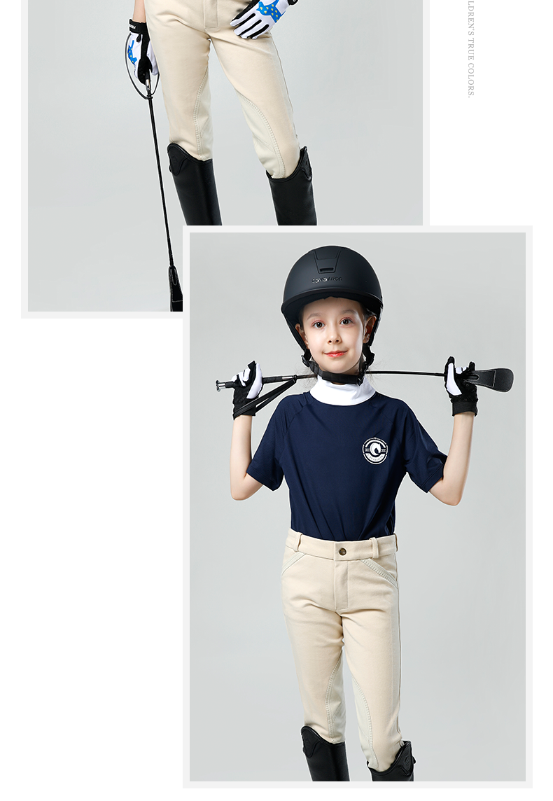 Children’s Stretch Riding Breeches – Soft, Breathable Equestrian Pants for Kids - Ghoddosh