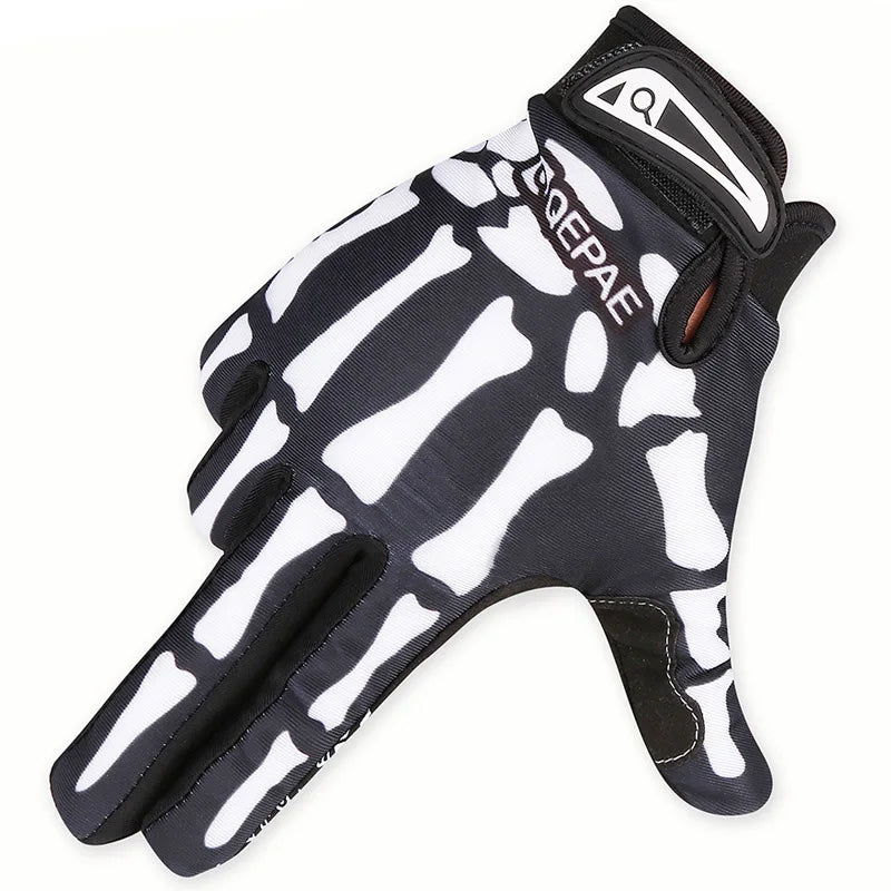 Skull Full Finger Knuckle Anti-slip Gloves . Ghoddosh