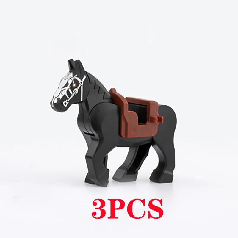 Horse Widened Saddle Armor compatible With Soldiers Figures Castle Battlefield Scene Accessories Toys