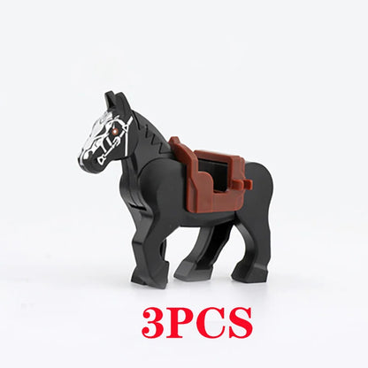 Horse Widened Saddle Armor compatible With Soldiers Figures Castle Battlefield Scene Accessories Toys
