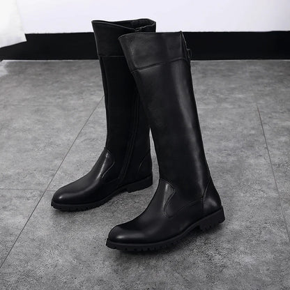 Men Horse Riding Boots  / Microfiber Leather Equestrian  Boots @ ghoddosh.com