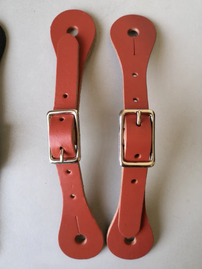 2pcs Horse Riding Bronzed Western Style Spurs with Leather Belt . Ghoddosh