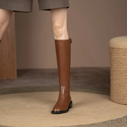 Hot cow split leather equestrian boots . Ghoddosh