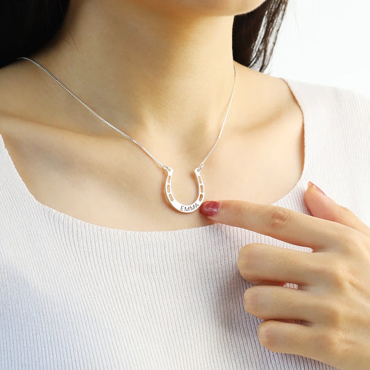 Customized Lucky HorseShoe Necklace - Ghoddosh