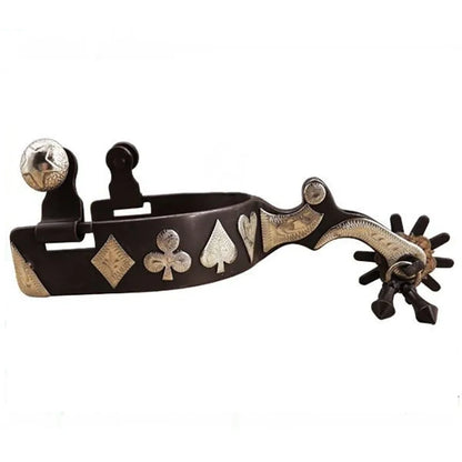 2pcs Horse Riding Bronzed Western Style Spurs with Leather Belt . Ghoddosh
