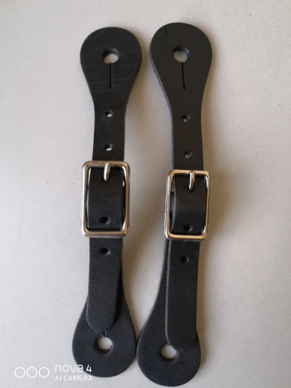 2pcs Horse Riding Bronzed Western Style Spurs with Leather Belt . Ghoddosh