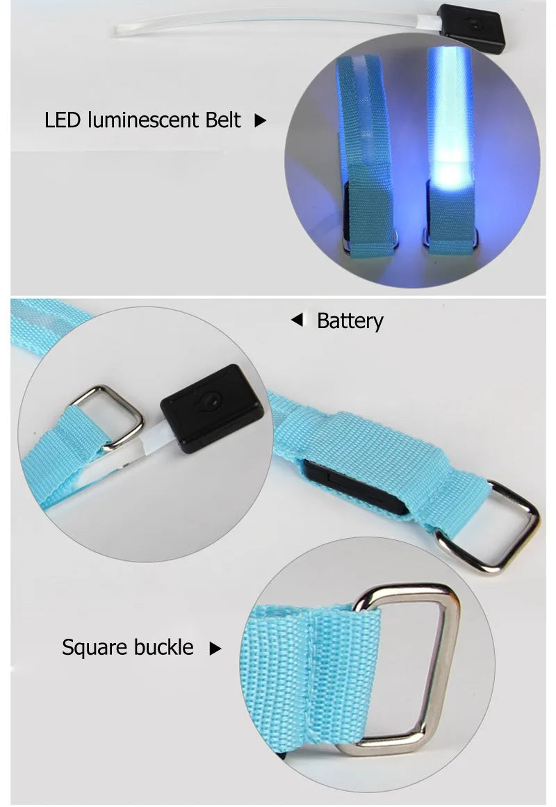4 pcs set led  Lighting Horse Leg Safety Belt