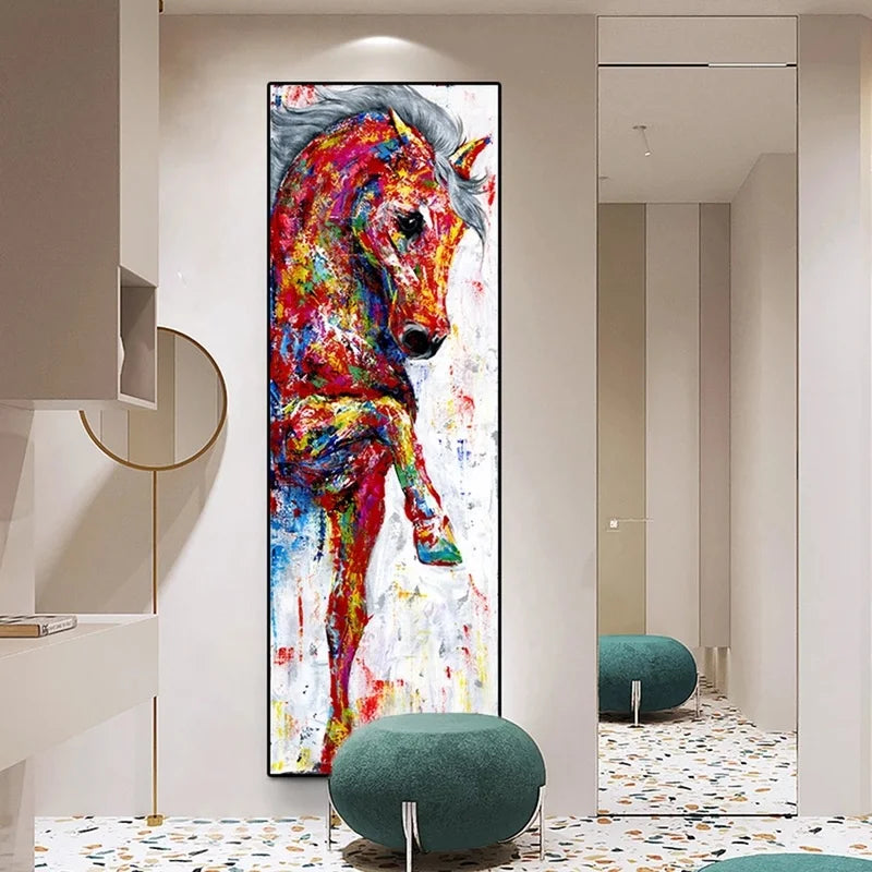 Unframed  Big Size Horse Canvas Painting Posters   @ ghoddosh.com