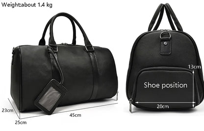 Luxury Genuine cow Leather Equipment Travel Bag - Ghoddosh 