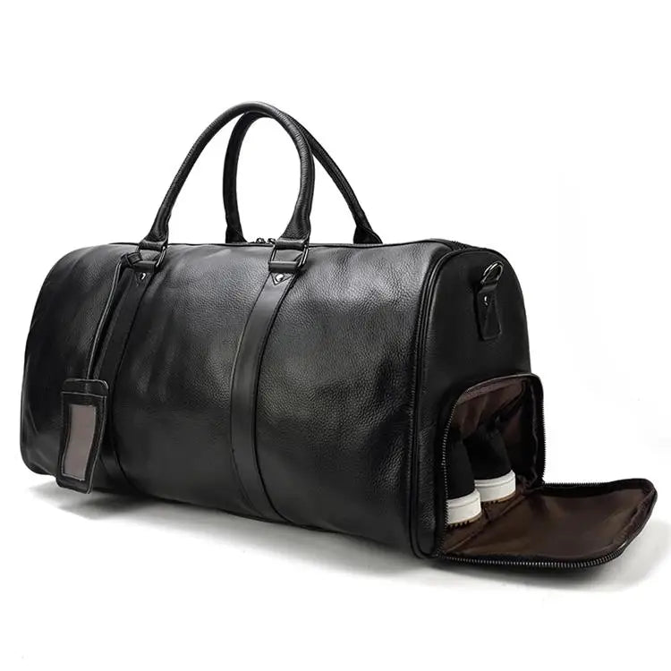 Luxury Genuine cow Leather Equipment Travel Bag - Ghoddosh 