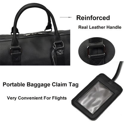 Luxury Genuine cow Leather Equipment Travel Bag - Ghoddosh 