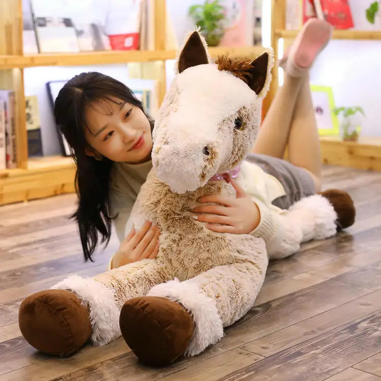 High Quality 90 - 120CM Horse Plush Toys / Stuffed Animal Horsey Gifts