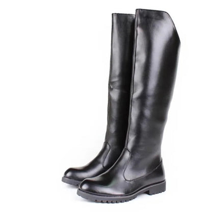 Men's Tall Leather Equestrian Boots – Knee-High Military Parade Riding Footwear @ ghoddosh.com