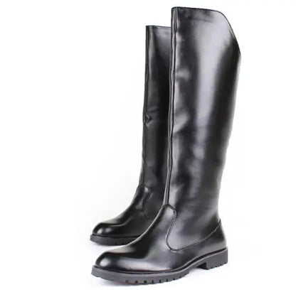 Men's Tall Leather Equestrian Boots – Knee-High Military Parade Riding Footwear @ ghoddosh.com