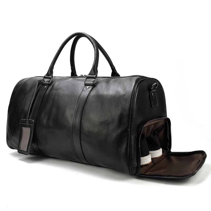 Luxury Genuine cow Leather Equipment Travel Bag - Ghoddosh 