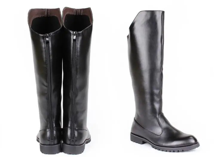Men's Tall Leather Equestrian Boots – Knee-High Military Parade Riding Footwear @ ghoddosh.com