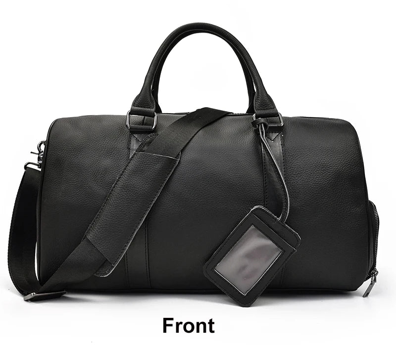 Luxury Genuine cow Leather Equipment Travel Bag - Ghoddosh 