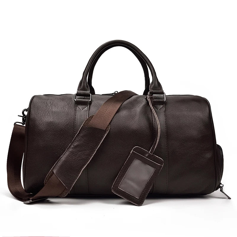 Luxury Genuine cow Leather Equipment Travel Bag - Ghoddosh 