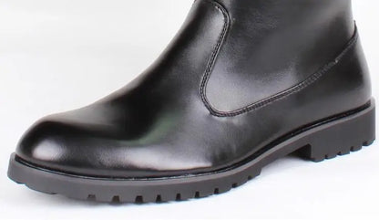 Men's Tall Leather Equestrian Boots – Knee-High Military Parade Riding Footwear @ ghoddosh.com
