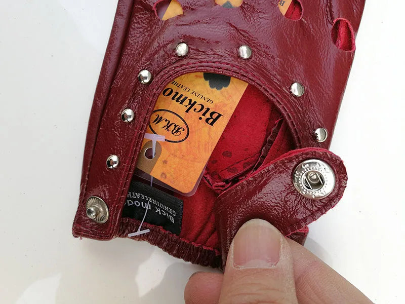  Equestrian Summer  Women's  Leather Gloves / Unlined Fashion Hollow Out Style . Ghoddosh