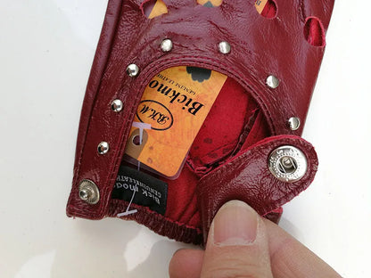  Equestrian Summer  Women's  Leather Gloves / Unlined Fashion Hollow Out Style . Ghoddosh