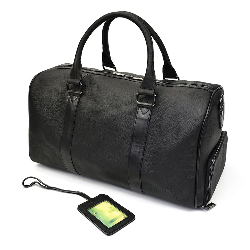 Luxury Genuine cow Leather Equipment Travel Bag - Ghoddosh 