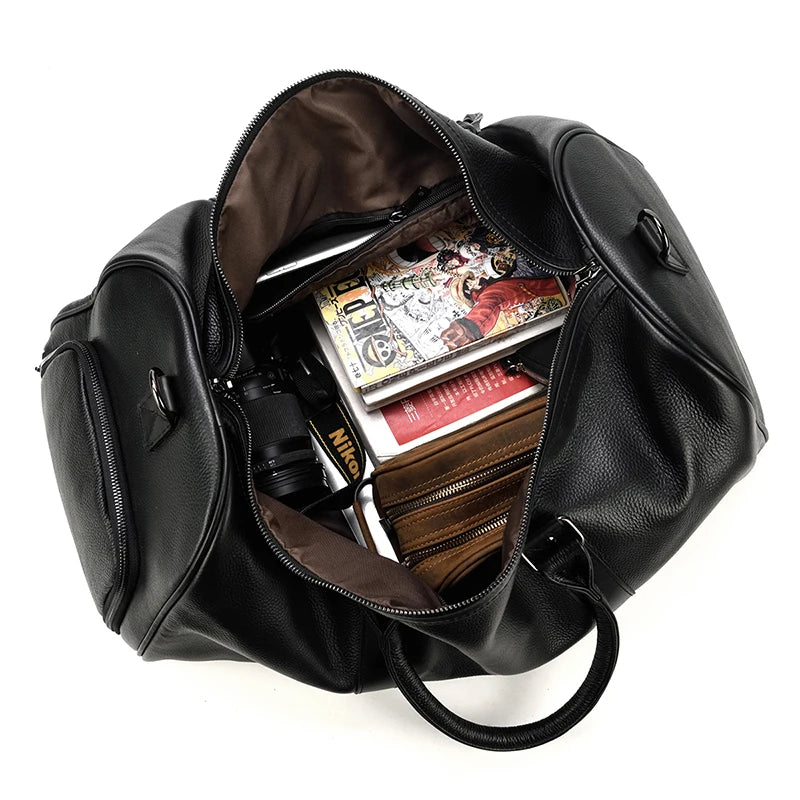 Luxury Genuine cow Leather Equipment Travel Bag - Ghoddosh 