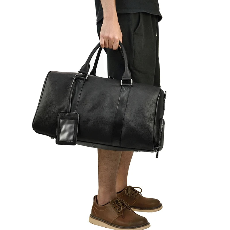 Luxury Genuine cow Leather Equipment Travel Bag - Ghoddosh 