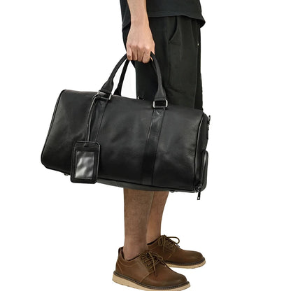 Luxury Genuine cow Leather Equipment Travel Bag - Ghoddosh 