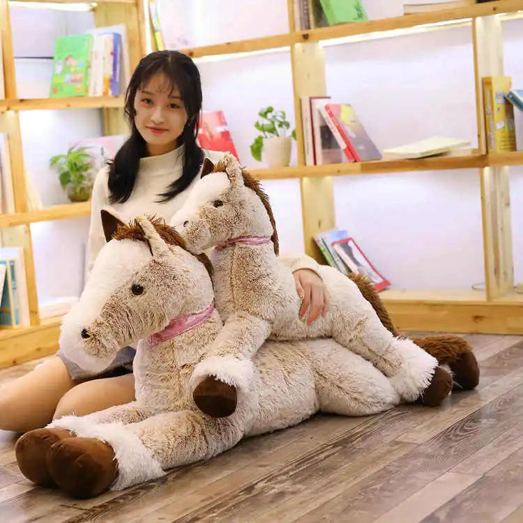 High Quality 90 - 120CM Horse Plush Toys / Stuffed Animal Horsey Gifts