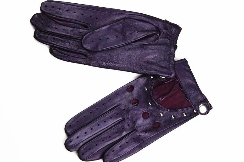  Equestrian Summer  Women's  Leather Gloves / Unlined Fashion Hollow Out Style . Ghoddosh