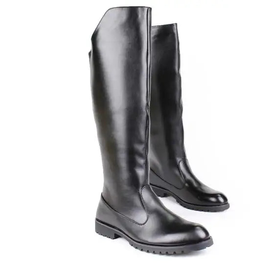 Men's Tall Leather Equestrian Boots – Knee-High Military Parade Riding Footwear @ ghoddosh.com