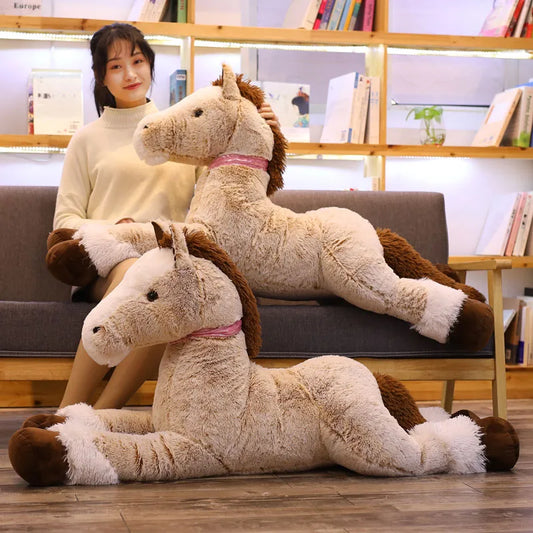 High Quality 90 - 120CM Horse Plush Toys / Stuffed Animal Horsey Gifts @Ghoddosh.com