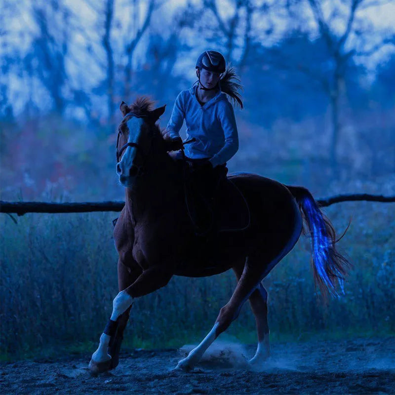 New 100CM Horse Tail USB Lights  / Chargeable LED Crupper Horse Harness
