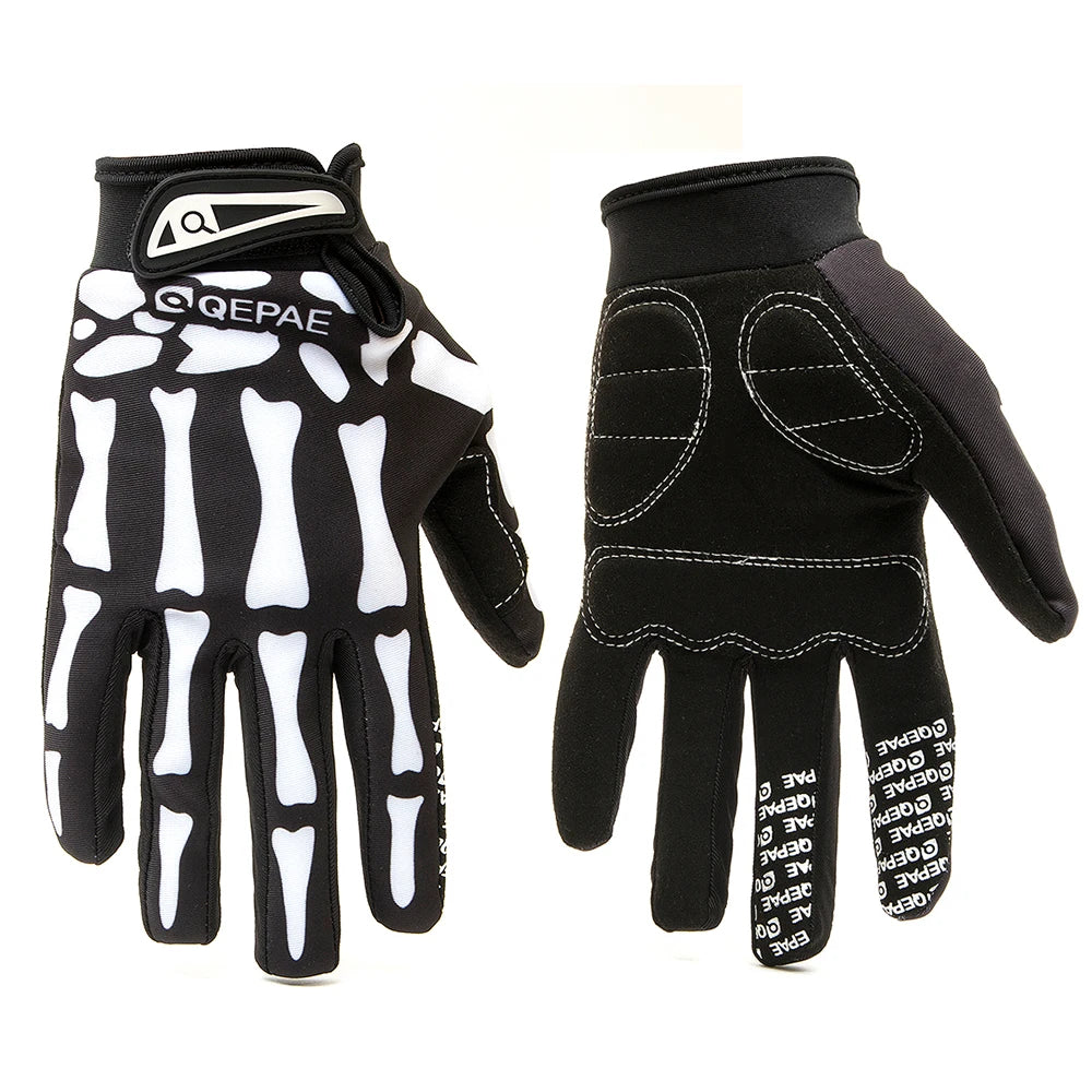 Skull Full Finger Knuckle Anti-slip Gloves . Ghoddosh