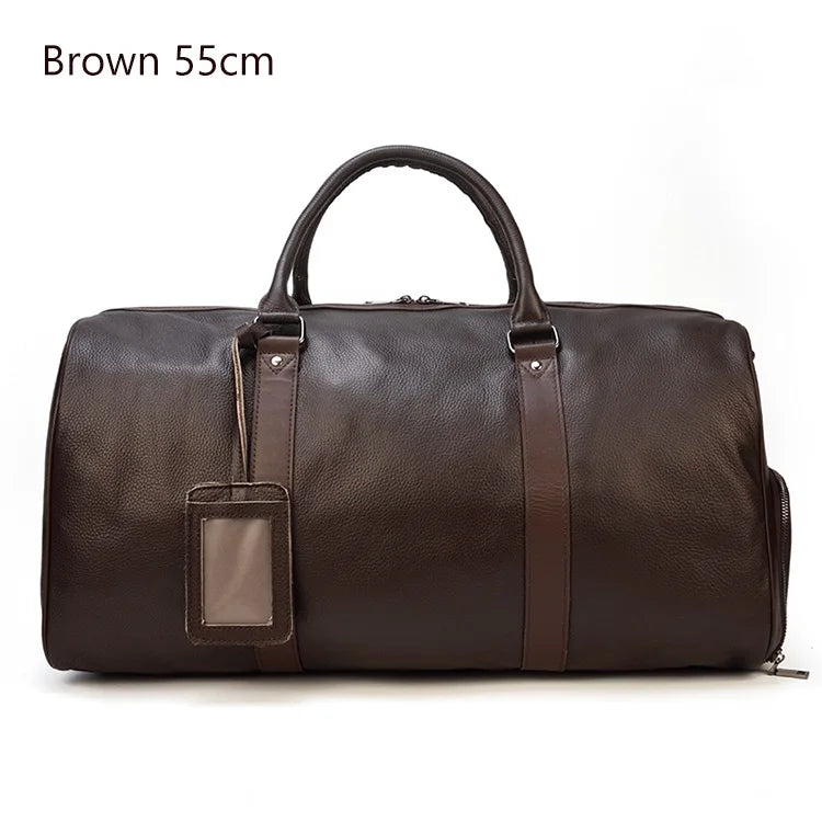 Luxury Genuine cow Leather Equipment Travel Bag - Ghoddosh 