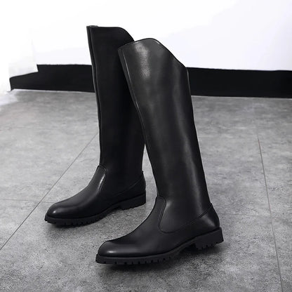Men Horse Riding Boots  / Microfiber Leather Equestrian  Boots @ ghoddosh.com