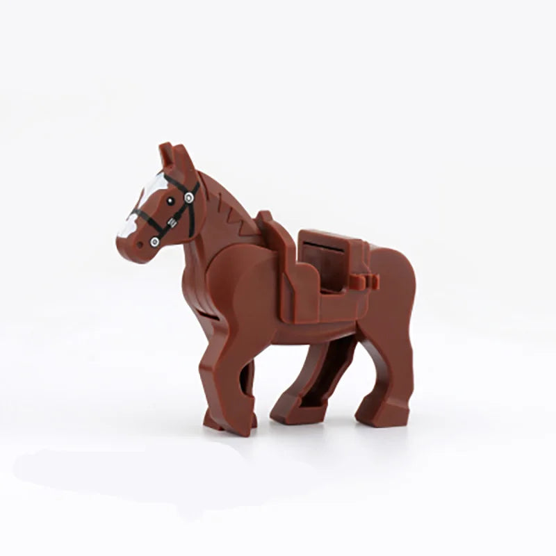 Horse Widened Saddle Armor compatible With Soldiers Figures Castle Battlefield Scene Accessories Toys