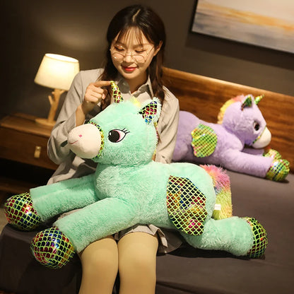 High Quality 90 - 120CM Horse Plush Toys / Stuffed Animal Horsey Gifts