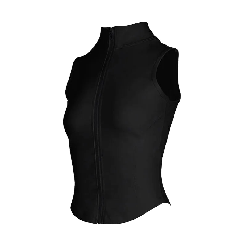 Women's High-Neck Zip-Up Equestrian Vest | Sleeveless Riding & Training Top @ ghoddosh.com