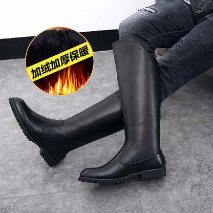 Men Horse Riding Boots  / Microfiber Leather Equestrian  Boots @ ghoddosh.com